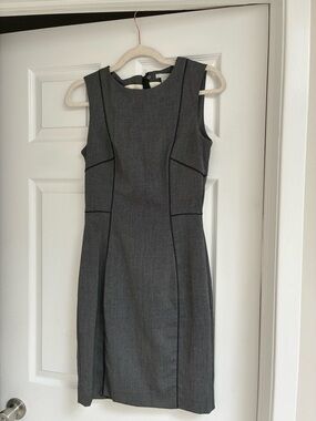 H&M Charcoal Gray Sleeveless Sheath Dress